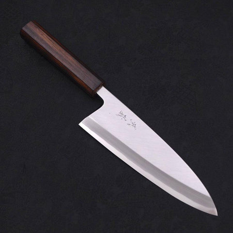 Deba White Steel #2 Kasumi Sumi Urushi Handle 195mm (7.7”)-[Musashi]-[Japanese-Kitchen-Knives]