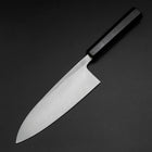 Deba White Steel #2 Kurouchi Buffalo Ebony Handle 180mm-[Musashi]-[Japanese-Kitchen-Knives]