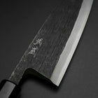 Deba White Steel #2 Kurouchi Buffalo Ebony Handle 180mm-[Musashi]-[Japanese-Kitchen-Knives]