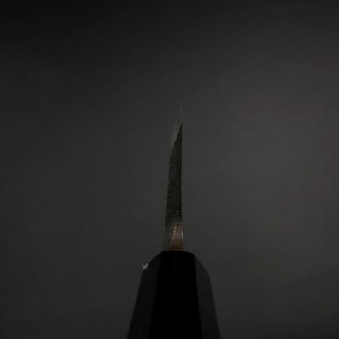 Deba White Steel #2 Kurouchi Buffalo Ebony Handle 180mm-[Musashi]-[Japanese-Kitchen-Knives]