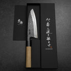 Deba White Steel #2 Kurouchi Tsuchime Cherry Handle 165mm-[Musashi]-[Japanese-Kitchen-Knives]