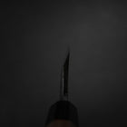 Deba White Steel #2 Kurouchi Tsuchime Walnut Handle 150mm-[Musashi]-[Japanese-Kitchen-Knives]