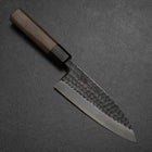 Deba White Steel #2 Kurouchi Tsuchime Walnut Handle 150mm-[Musashi]-[Japanese-Kitchen-Knives]
