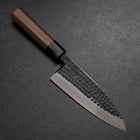 Deba White Steel #2 Kurouchi Tsuchime Walnut Handle 165mm (6.5”)-[Musashi]-[Japanese-Kitchen-Knives]