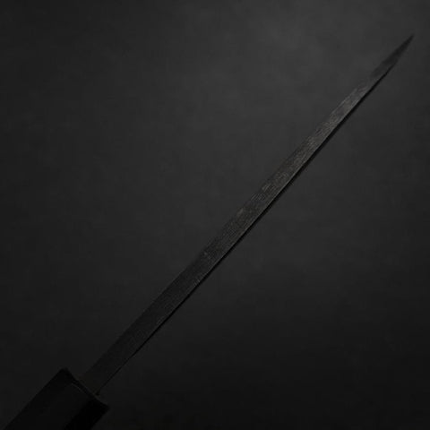 Deba White Steel #2 Kurouchi Tsuchime Walnut Handle 165mm-[Musashi]-[Japanese-Kitchen-Knives]