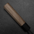 Deba White Steel #2 Kurouchi Tsuchime Walnut Handle 180mm (7”)-[Musashi]-[Japanese-Kitchen-Knives]