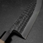 Deba White Steel #2 Kurouchi Tsuchime Walnut Handle 180mm-[Musashi]-[Japanese-Kitchen-Knives]