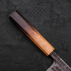 Deba White Steel #2 Kurouchi Tsuchime Yaki Urushi Handle 120mm (4.7”)-[Musashi]-[Japanese-Kitchen-Knives]