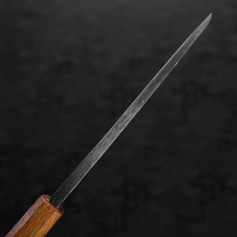 Deba White Steel #2 Kurouchi Tsuchime Yaki Urushi Handle 165mm (6.5”)-[Musashi]-[Japanese-Kitchen-Knives]