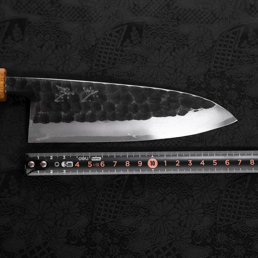 出刃 白紙2号 黒打 槌目 焼漆柄 165mm – MUSASHI