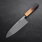Deba White Steel #2 Kurouchi Tsuchime Yaki Urushi Handle 180mm (7”)-[Musashi]-[Japanese-Kitchen-Knives]