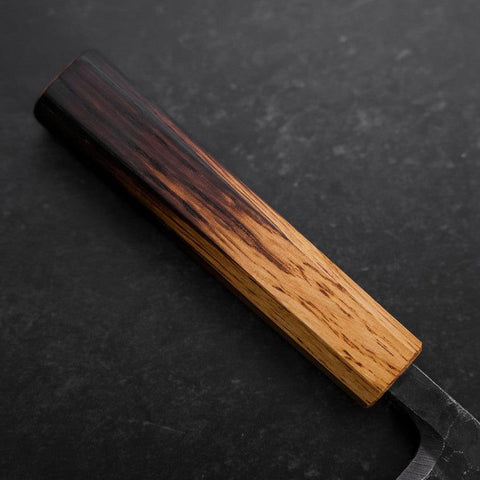 Deba White Steel #2 Kurouchi Tsuchime Yaki Urushi Handle 180mm (7”)-[Musashi]-[Japanese-Kitchen-Knives]