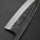 Deba White Steel #2 Left-Hand Kurouchi Tsuchime Cherry Handle 150mm (5.9”)-[Musashi]-[Japanese-Kitchen-Knives]