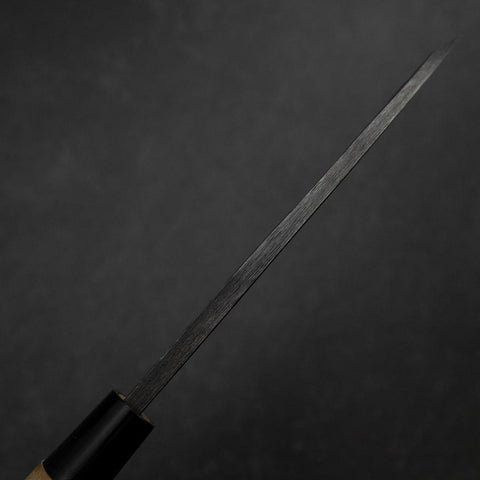 Deba White Steel #2 Left-Hand Kurouchi Tsuchime Cherry Handle 150mm (5.9”)-[Musashi]-[Japanese-Kitchen-Knives]