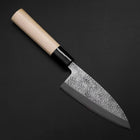 Deba White Steel #2 Nashiji Magnolia Handle 120mm (4.7”)-[Musashi]-[Japanese-Kitchen-Knives]
