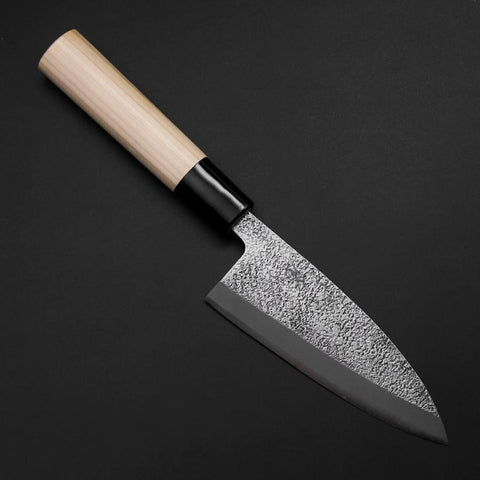 Deba White Steel #2 Nashiji Magnolia Handle 120mm (4.7”)-[Musashi]-[Japanese-Kitchen-Knives]