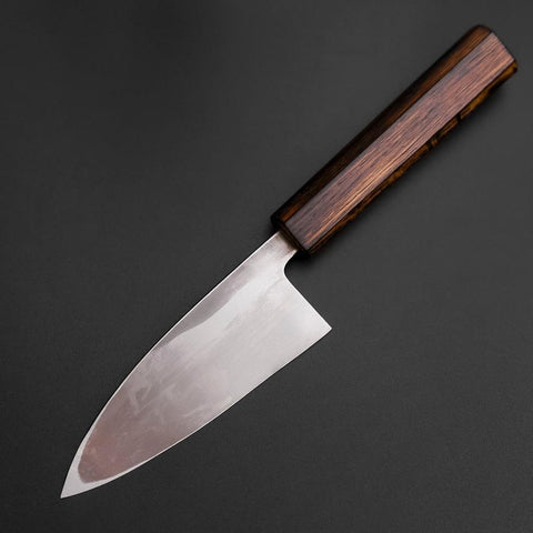 Deba White Steel #2 Nashiji Sumi Urushi Handle 120mm-[Musashi]-[Japanese-Kitchen-Knives]