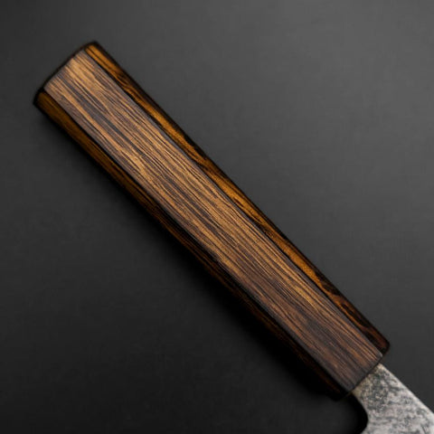 Deba White Steel #2 Nashiji Sumi Urushi Handle 120mm-[Musashi]-[Japanese-Kitchen-Knives]