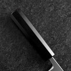 Deba White Steel #2 Polished Buffalo Ebony Handle 120mm (4.7”)-[Musashi]-[Japanese-Kitchen-Knives]