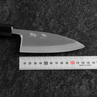 Deba White Steel #2 Polished Buffalo Ebony Handle 120mm-[Musashi]-[Japanese-Kitchen-Knives]