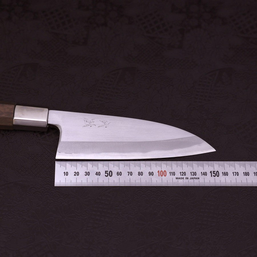 Deba White steel #1 Walnut Handle 150mm-[Musashi]-[Japanese-Kitchen-Knives]