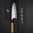 Deba White Steel #2 Kasumi Buffalo Magnolia Handle 180mm-[Musashi]-[Japanese-Kitchen-Knives]
