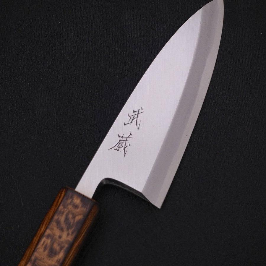 Deba White steel #2 Kasumi Sumi Urushi Handle 120mm-White steel #2-Kasumi-Japanese Handle-[Musashi]-[Japanese-Kitchen-Knives]