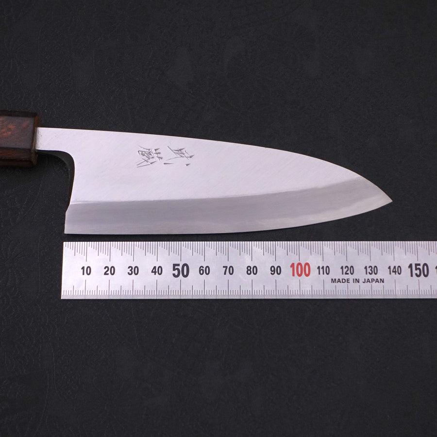 Deba White steel #2 Kasumi Sumi Urushi Handle 135mm-White steel #2-Kasumi-Japanese Handle-[Musashi]-[Japanese-Kitchen-Knives]