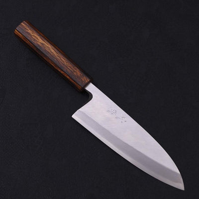 Deba White steel #2 Kasumi Sumi Urushi Handle 180mm-White steel #2-Kasumi-Japanese Handle-[Musashi]-[Japanese-Kitchen-Knives]