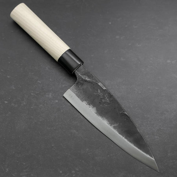 出刃 両刃 白紙2号 黒打 墨漆柄 165mm – MUSASHI