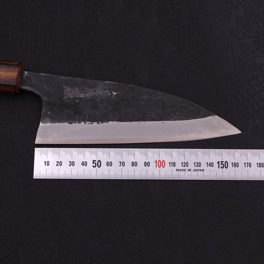 Deba White steel #2 Kurouchi Sumi Urushi 165mm-Blue steel #2-Kurouchi-Japanese Handle-[Musashi]-[Japanese-Kitchen-Knives]