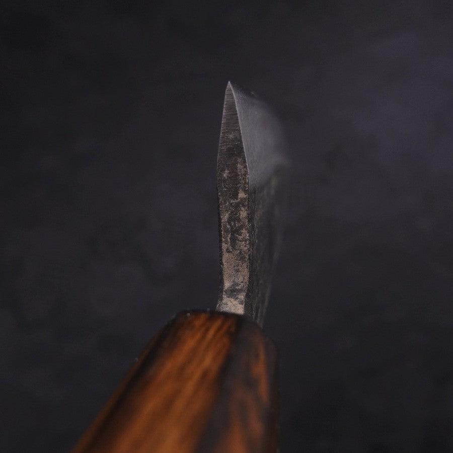 Deba White steel #2 Kurouchi Sumi Urushi Handle 120mm-White steel #2-Kurouchi-Japanese Handle-[Musashi]-[Japanese-Kitchen-Knives]