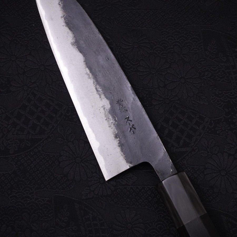 Funayuki Aogami-Super Kurouchi Buffalo Ebony Handle 165mm-Aogami Super-Kurouchi-Japanese Handle-[Musashi]-[Japanese-Kitchen-Knives]