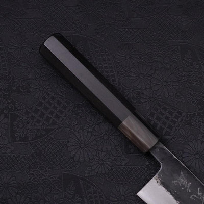 Funayuki Aogami-Super Kurouchi Buffalo Ebony Handle 165mm-Aogami Super-Kurouchi-Japanese Handle-[Musashi]-[Japanese-Kitchen-Knives]