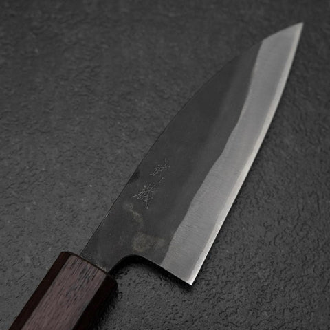 Funayuki Blue Steel #1 Kurouchi Purple Urushi Handle 105mm-[Musashi]-[Japanese-Kitchen-Knives]