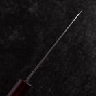 Funayuki Blue Steel #1 Kurouchi Purple Urushi Handle 105mm-[Musashi]-[Japanese-Kitchen-Knives]