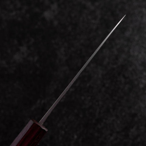 Funayuki Blue Steel #1 Kurouchi Purple Urushi Handle 105mm-[Musashi]-[Japanese-Kitchen-Knives]