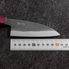 Funayuki Blue Steel #1 Kurouchi Purple Urushi Handle 105mm-[Musashi]-[Japanese-Kitchen-Knives]