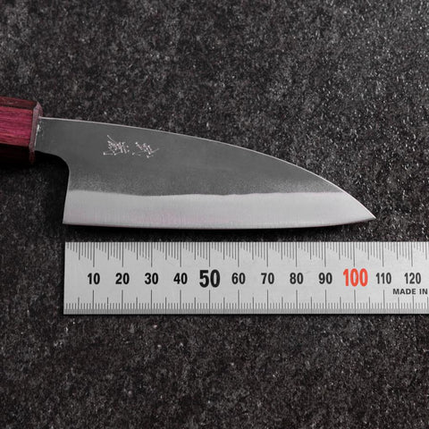 Funayuki Blue Steel #1 Kurouchi Purple Urushi Handle 105mm-[Musashi]-[Japanese-Kitchen-Knives]