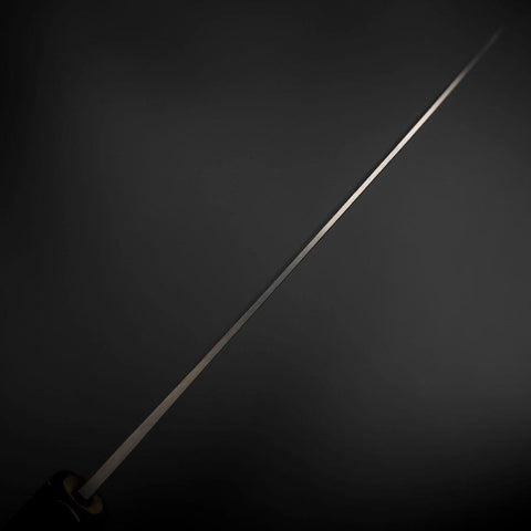 Funayuki Blue Steel #1 Stainless Clad Kurouchi Buffalo Magnolia Handle 165mm (6.5”)-[Musashi]-[Japanese-Kitchen-Knives]