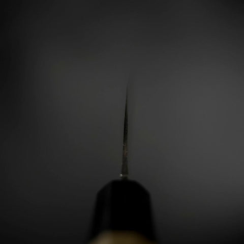 Funayuki Blue Steel #1 Stainless Clad Kurouchi Buffalo Magnolia Handle 165mm-[Musashi]-[Japanese-Kitchen-Knives]