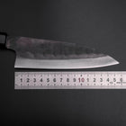 Funayuki Blue Steel #1 Stainless Clad Kurouchi Buffalo Magnolia Handle 165mm-[Musashi]-[Japanese-Kitchen-Knives]