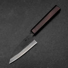 Funayuki Blue Steel #1 Stainless Clad Kurouchi Purple Urushi Handle 105mm (4.1”)-[Musashi]-[Japanese-Kitchen-Knives]