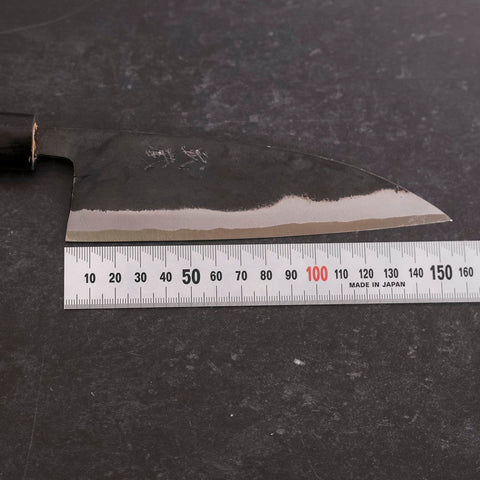 Funayuki Blue Steel #2 Kurouchi Buffalo Magnolia Handle 150mm (5.9”)-[Musashi]-[Japanese-Kitchen-Knives]