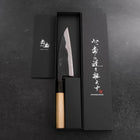 Funayuki Blue Steel #2 Kurouchi Buffalo Magnolia Handle 150mm (5.9”)-[Musashi]-[Japanese-Kitchen-Knives]