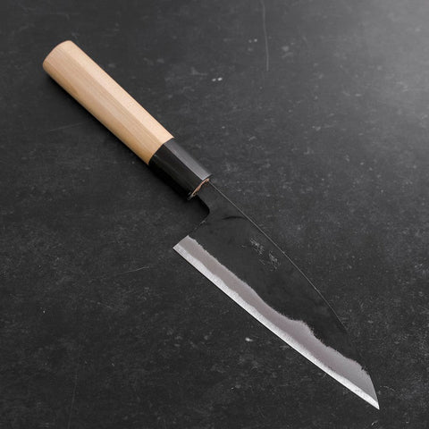 Funayuki Blue Steel #2 Kurouchi Buffalo Magnolia Handle 150mm (5.9”)-[Musashi]-[Japanese-Kitchen-Knives]