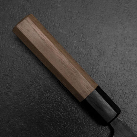 Funayuki Blue Steel #2 Kurouchi Walnut Handle 100mm (3.9”)-[Musashi]-[Japanese-Kitchen-Knives]