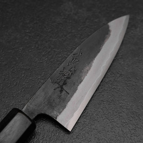 Funayuki Blue Steel #2 Kurouchi Walnut Handle 100mm-[Musashi]-[Japanese-Kitchen-Knives]