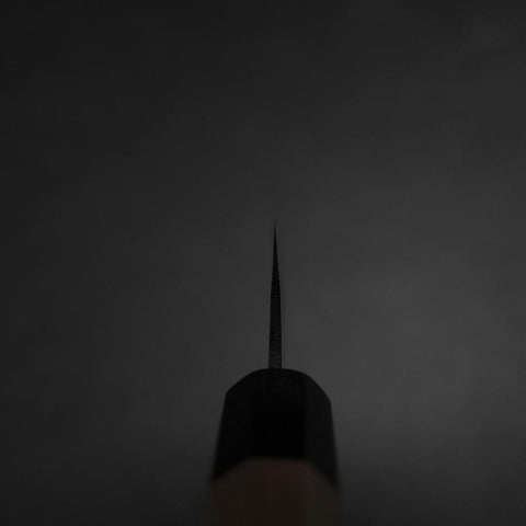 Funayuki Blue Steel #2 Kurouchi Walnut Handle 100mm-[Musashi]-[Japanese-Kitchen-Knives]