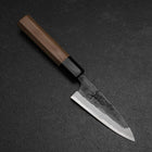Funayuki Blue Steel #2 Kurouchi Walnut Handle 100mm-[Musashi]-[Japanese-Kitchen-Knives]